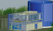 An artist's impression of the new membrane bioreactor plant incorporating downstream reverse osmosis